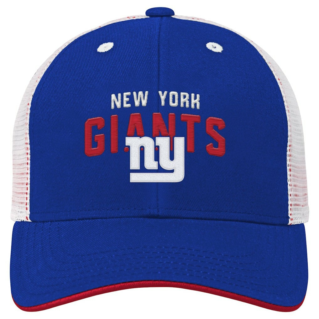 New York Giants Youth Core Lockup Trucker Adjustable Hat Royal