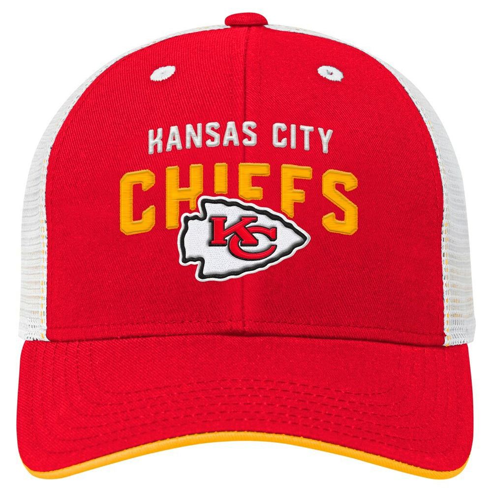 Kansas City Chiefs Preschool Core Lockup Trucker Adjustable hat Red