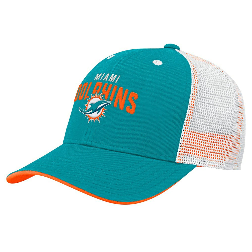 Miami Dolphins Preschool Core Lockup Trucker Adjustable hat Aqua