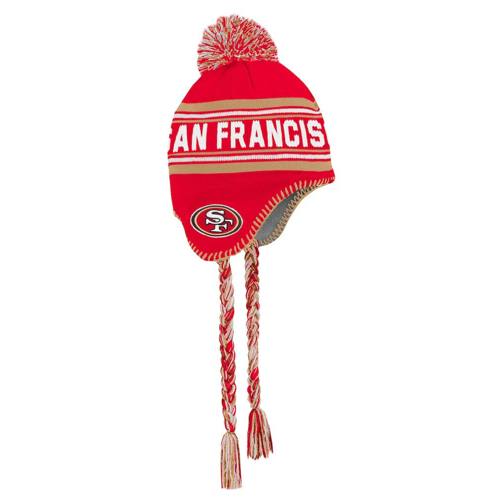 San Francisco 49ers Preschool Jacquard Tassel Knit Hat with Pom Scarlet