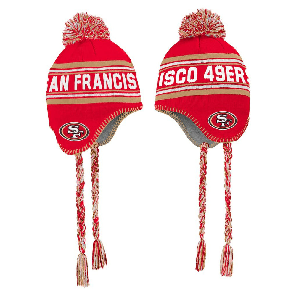 San Francisco 49ers Preschool Jacquard Tassel Knit Hat with Pom Scarlet