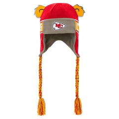 Kansas City Chiefs Youth Wordmark Ears Trooper Knit Hat Red