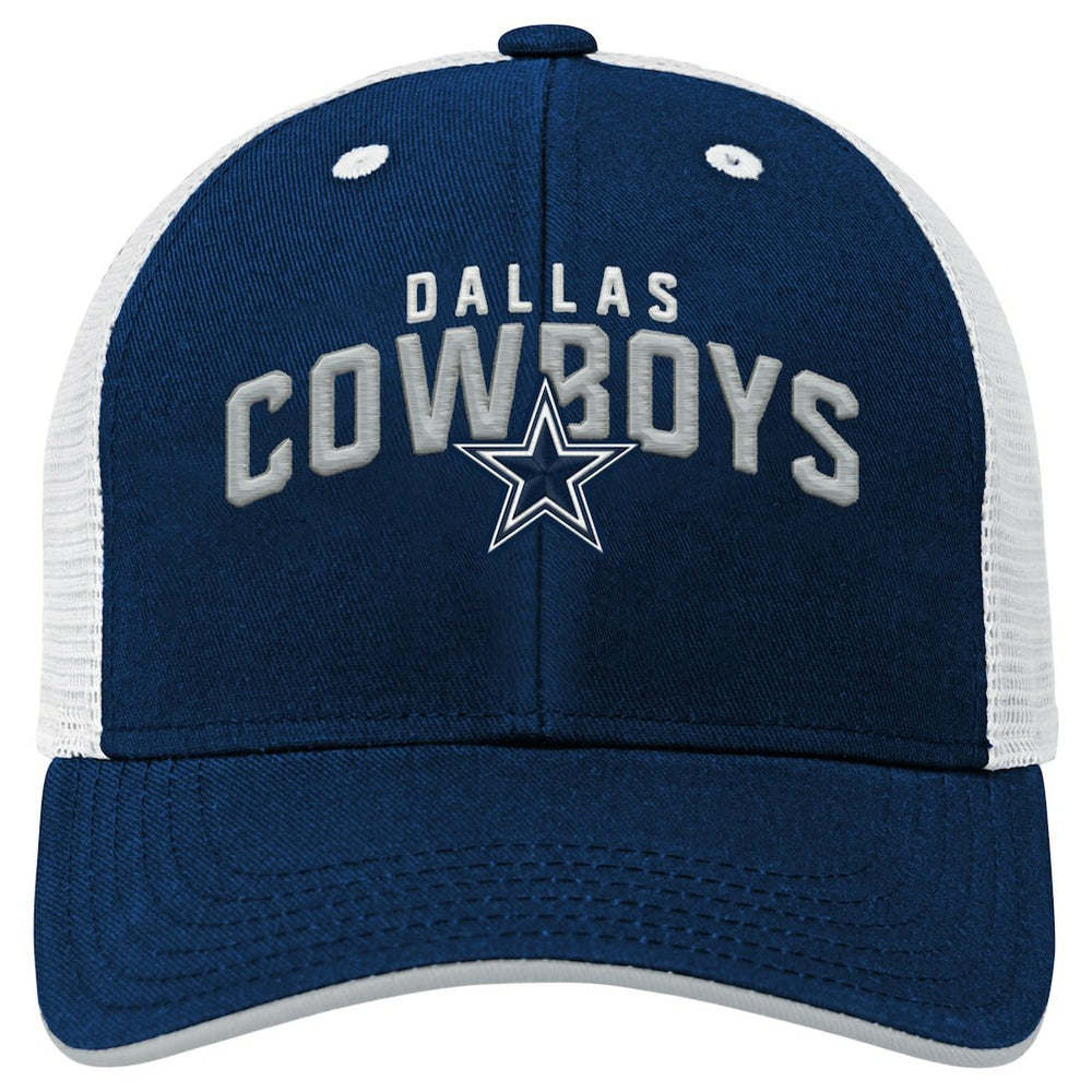 Dallas Cowboys Youth Core Lockup Trucker Adjustable Hat Navy
