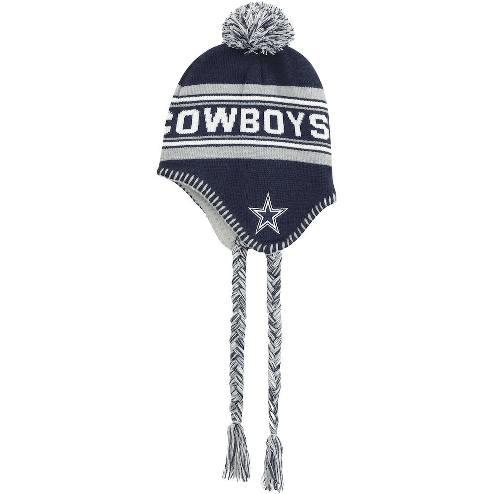 Dallas Cowboys Youth Jacquard Tassel Knit Hat with Pom Navy