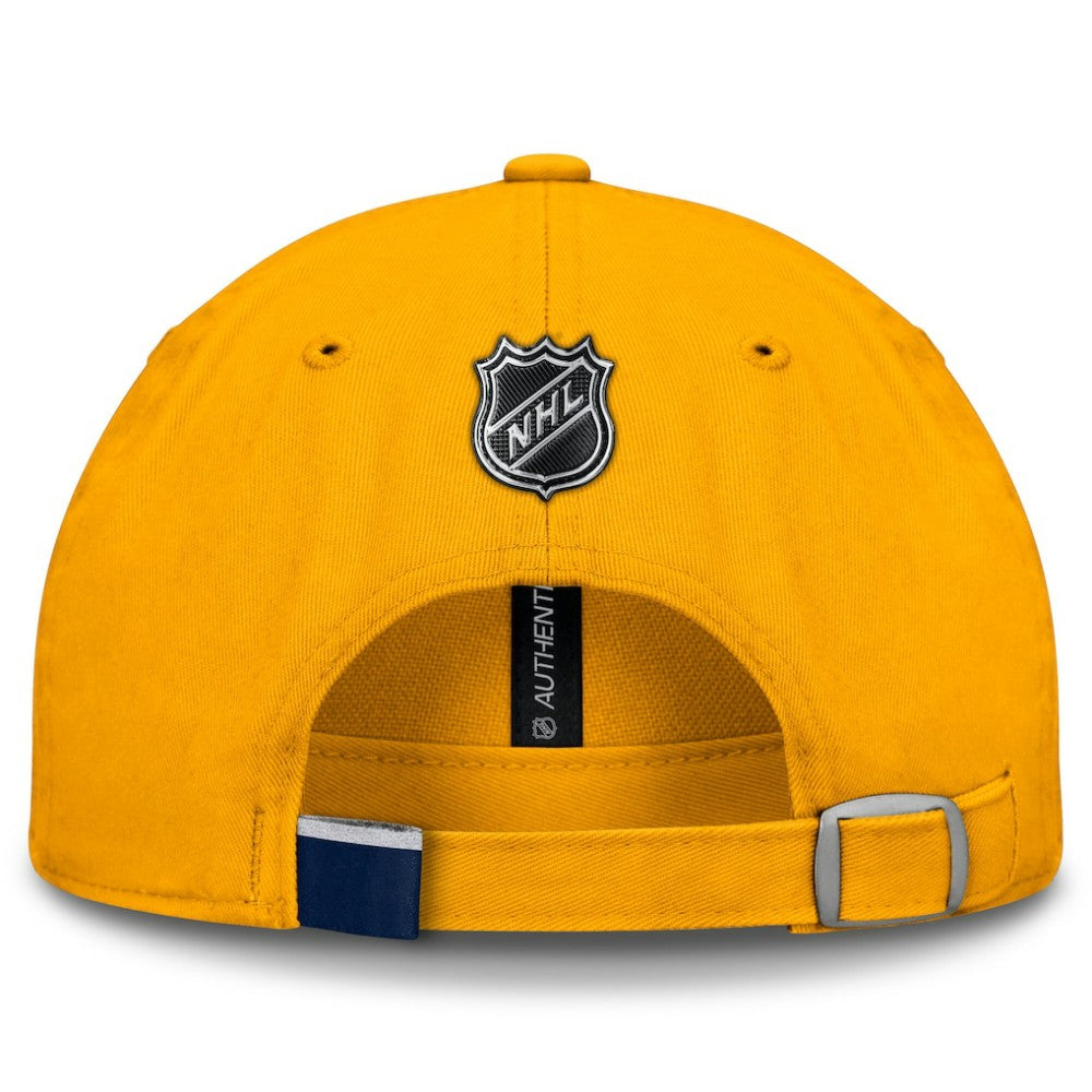 Nashville Predators Fanatics Authentic Pro Prime Adjustable Hat - Gold - NHL 200897527