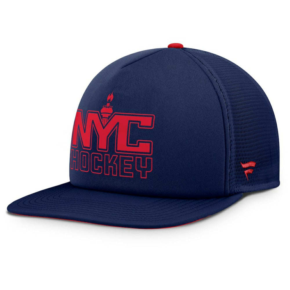 New York Rangers Fanatics Authentic Pro Hometown Rink Foam Trucker Snapback Hat - Navy/Red - NHL 200897546