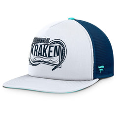 Seattle Kraken Fanatics Authentic Pro Hometown Rink Foam Trucker Snapback Hat - White/Deep Sea Blue - NHL 200897548