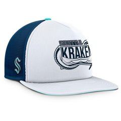 Seattle Kraken Fanatics Authentic Pro Hometown Rink Foam Trucker Snapback Hat - White/Deep Sea Blue - NHL 200897548
