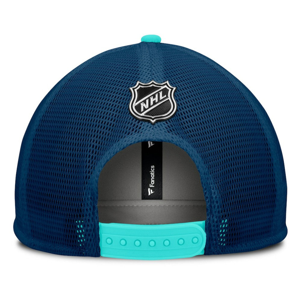 Seattle Kraken Fanatics Authentic Pro Hometown Rink Foam Trucker Snapback Hat - White/Deep Sea Blue - NHL 200897548
