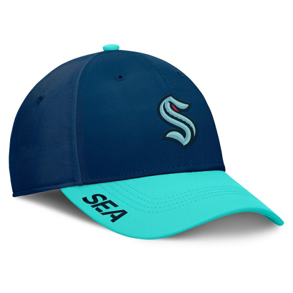 Seattle Kraken Fanatics Authentic Pro Rink Flex Hat - Deep Sea Blue/Light Blue - NHL 200897570