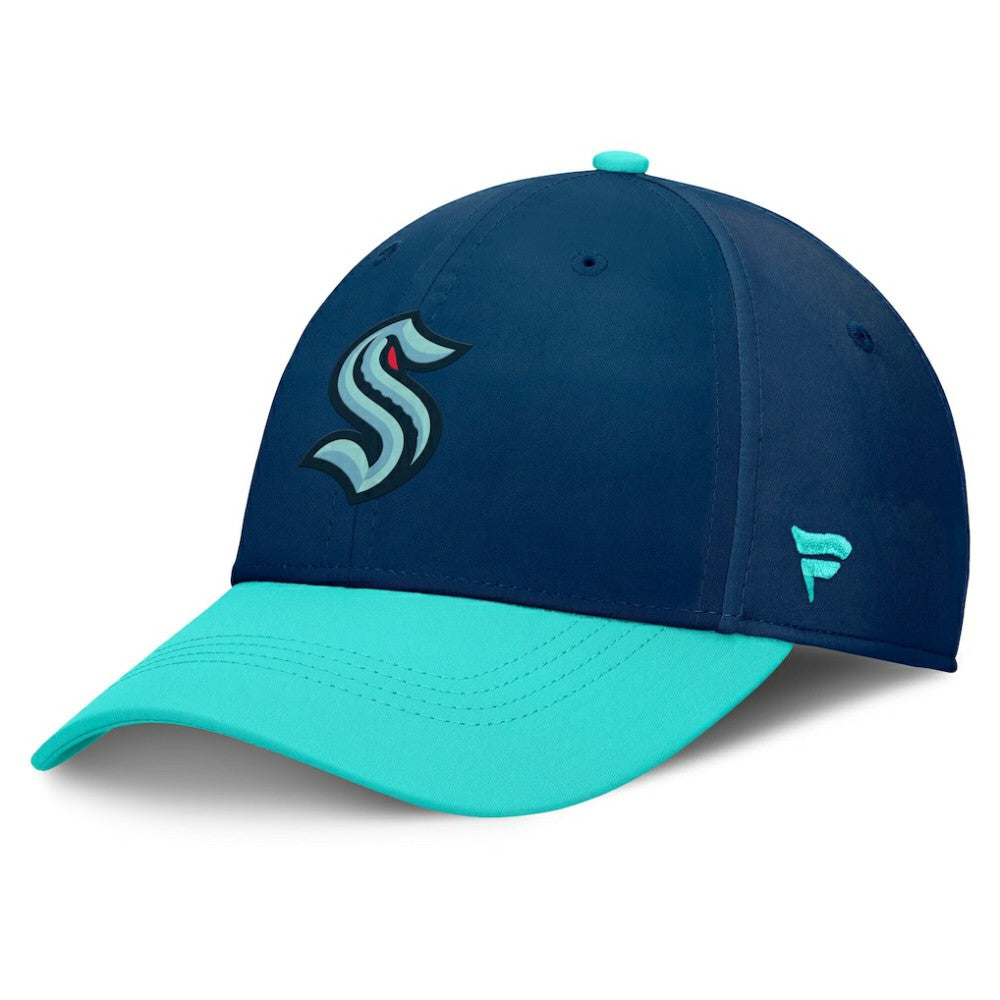 Seattle Kraken Fanatics Authentic Pro Rink Flex Hat - Deep Sea Blue/Light Blue - NHL 200897570