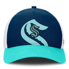 Seattle Kraken Fanatics Authentic Pro A-Frame Rink Adjustable Hat - Deep Sea Blue/Light Blue - NHL 200897601