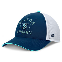 Seattle Kraken Fanatics Authentic Pro Rink Trucker Hat - Deep Sea Blue/White - NHL 200897647