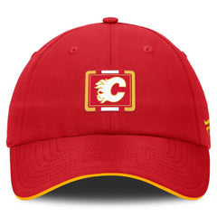 Calgary Flames Fanatics Authentic Pro Ripstop Adjustable Hat - Red/Gold - NHL 200897693