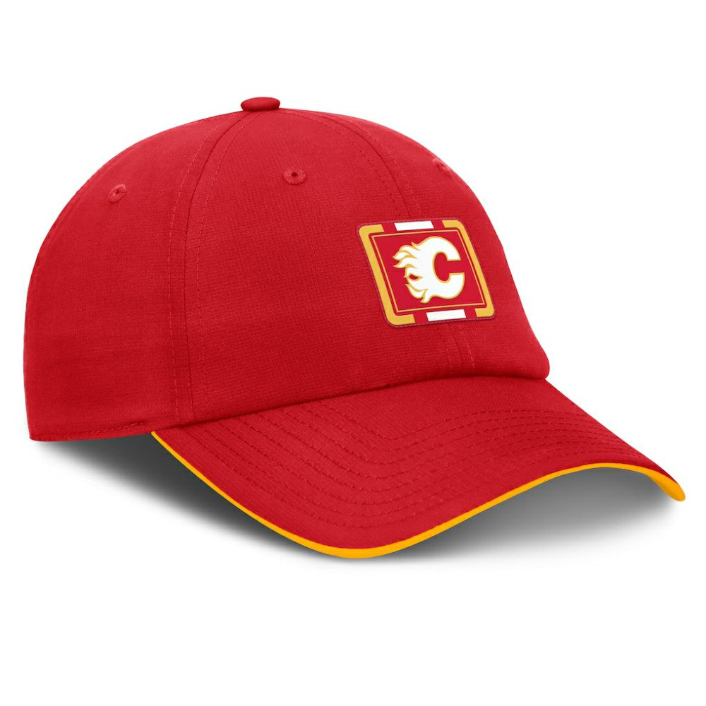 Calgary Flames Fanatics Authentic Pro Ripstop Adjustable Hat - Red/Gold - NHL 200897693
