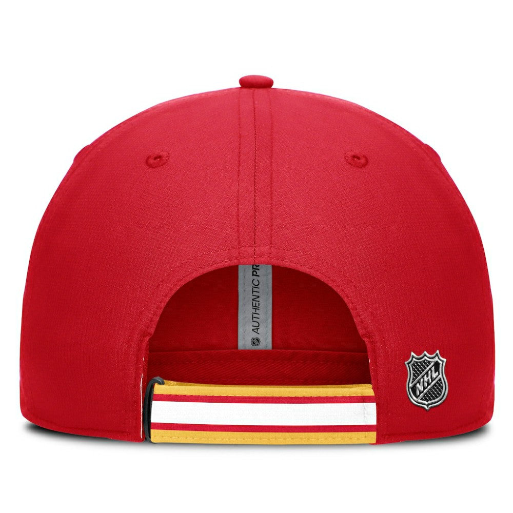 Calgary Flames Fanatics Authentic Pro Ripstop Adjustable Hat - Red/Gold - NHL 200897693
