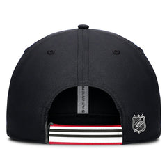 Chicago Blackhawks Fanatics Authentic Pro Ripstop Adjustable Hat - Black/Red - NHL 200897695
