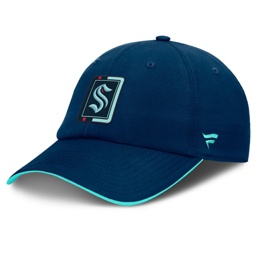 Seattle Kraken Fanatics Authentic Pro Ripstop Adjustable Hat - Deep Sea Blue/Light Blue - NHL 200897718