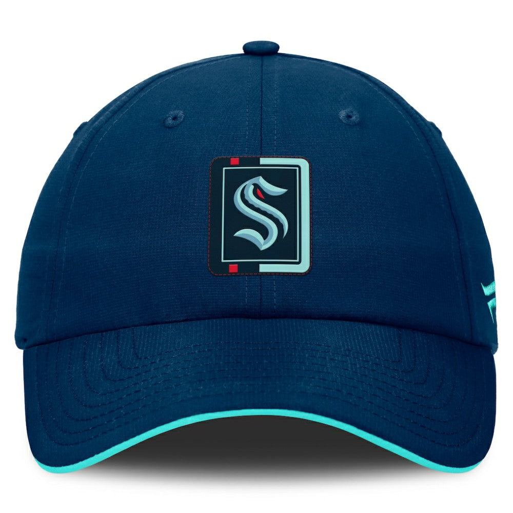 Seattle Kraken Fanatics Authentic Pro Ripstop Adjustable Hat - Deep Sea Blue/Light Blue - NHL 200897718