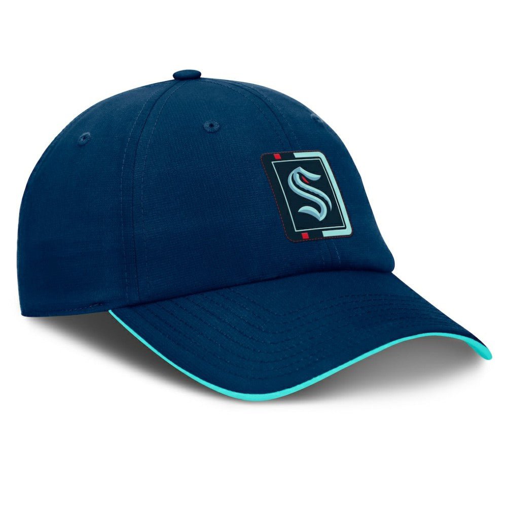Seattle Kraken Fanatics Authentic Pro Ripstop Adjustable Hat - Deep Sea Blue/Light Blue - NHL 200897718