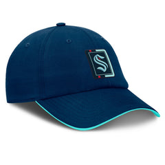 Seattle Kraken Fanatics Authentic Pro Ripstop Adjustable Hat - Deep Sea Blue/Light Blue - NHL 200897718