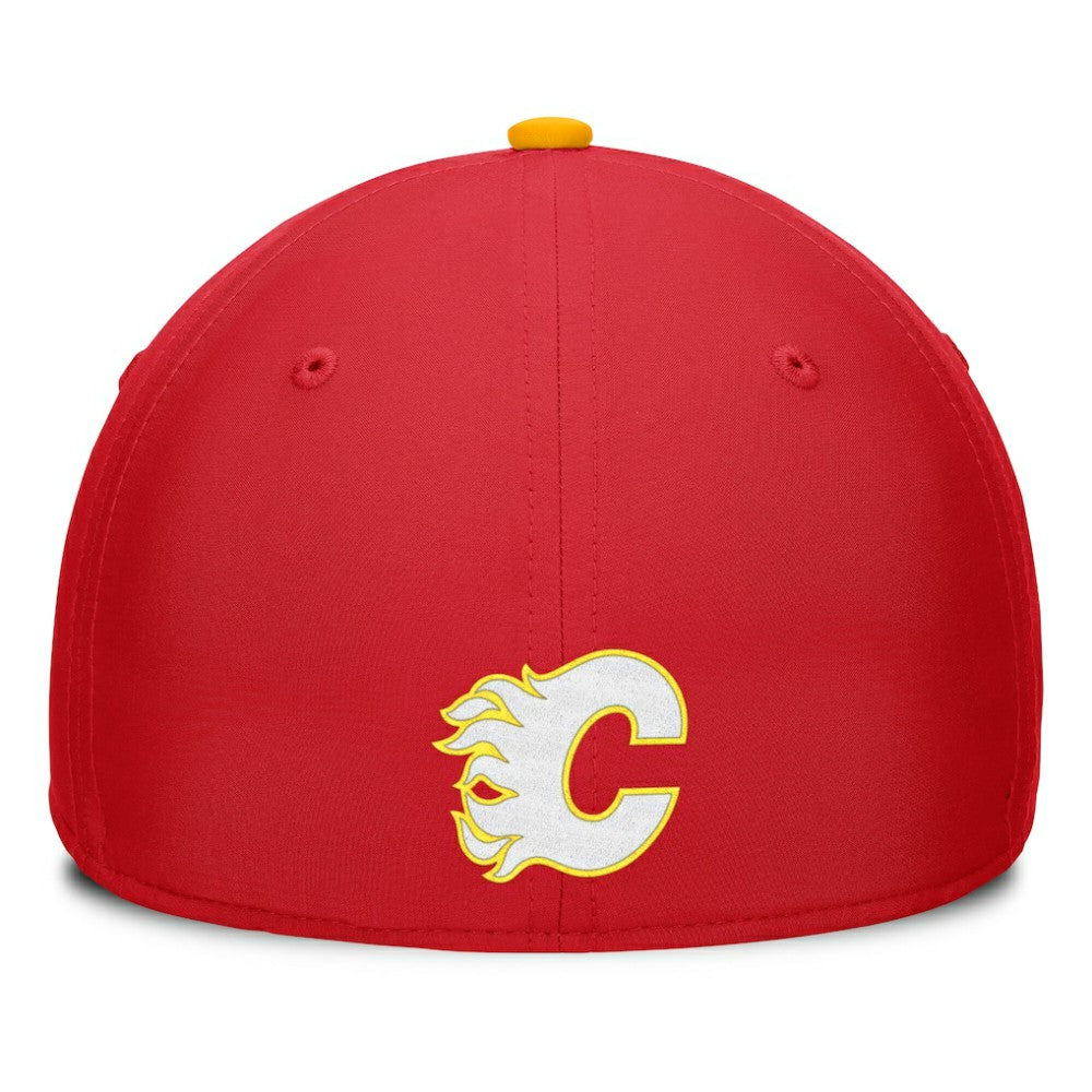 Calgary Flames Fanatics Authentic Pro Rink Team Code Flex Hat - Red/Gold - NHL 200897737