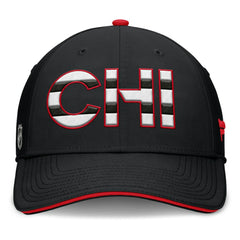 Chicago Blackhawks Fanatics Authentic Pro Rink Team Code Flex Hat - Black/Red - NHL 200897739