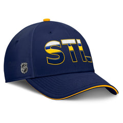 St. Louis Blues Fanatics Authentic Pro Rink Team Code Flex Hat - Navy/Gold - NHL 200897755