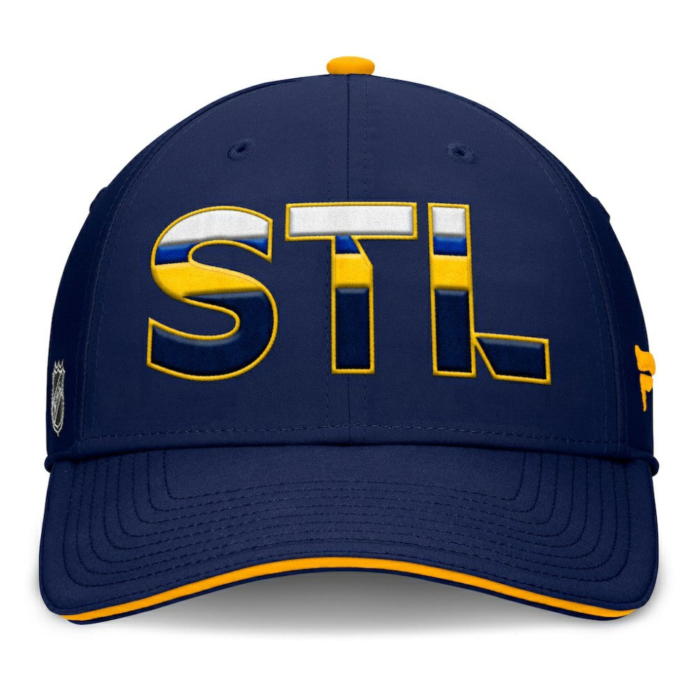 St. Louis Blues Fanatics Authentic Pro Rink Team Code Flex Hat - Navy/Gold - NHL 200897755