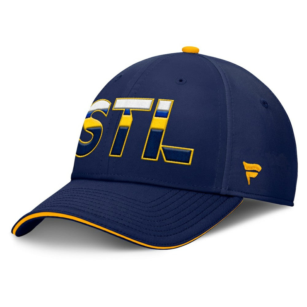 St. Louis Blues Fanatics Authentic Pro Rink Team Code Flex Hat - Navy/Gold - NHL 200897755