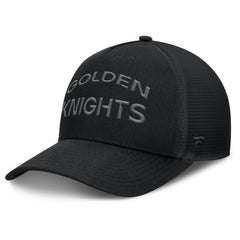 Vegas Golden Knights Fanatics Authentic Pro Road Stack Text A-Frame Adjustable Hat - Black - NHL 200897824