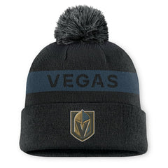Vegas Golden Knights Fanatics Women's Authentic Pro Rink Cuffed Knit Hat with Pom - Black/ - NHL 200897940