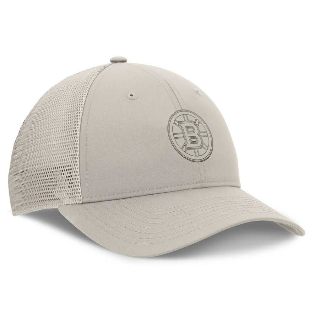Boston Bruins Fanatics Women's Authentic Pro Road Trucker Adjustable Hat - Tan - NHL 200897996