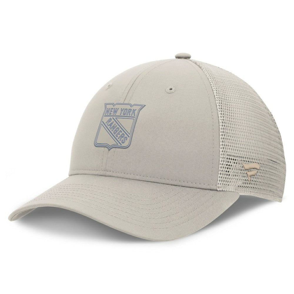 New York Rangers Fanatics Women's Authentic Pro Road Trucker Adjustable Hat - Tan - NHL 200898006