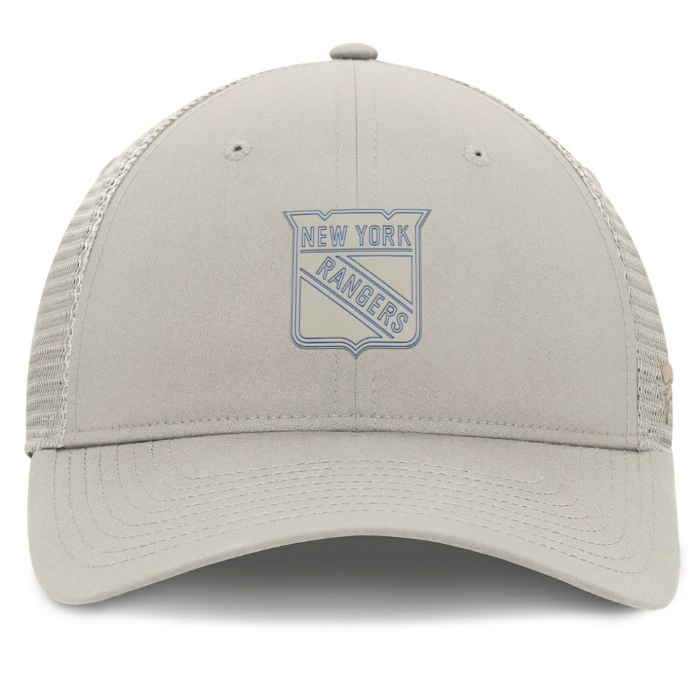 New York Rangers Fanatics Women's Authentic Pro Road Trucker Adjustable Hat - Tan - NHL 200898006