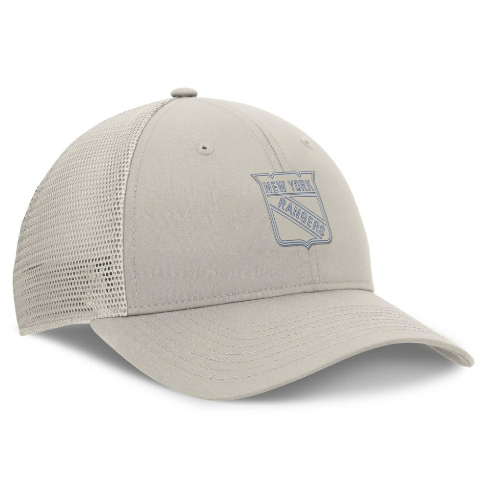 New York Rangers Fanatics Women's Authentic Pro Road Trucker Adjustable Hat - Tan - NHL 200898006