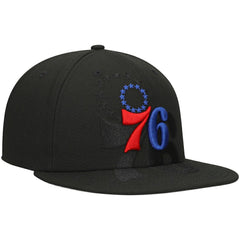 Philadelphia 76ers Blackout Shadow Logo 59FIFTY Fitted Hat Black | New Era online
