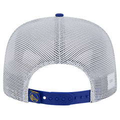 Golden State Warriors Puff Print Team Code A-Frame 9FIFTY Trucker Snapback Hat for sale Royal | New Era discount