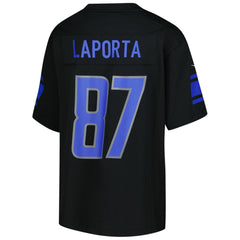 Nike Sam LaPorta Detroit Lions Youth Game Jersey Black
