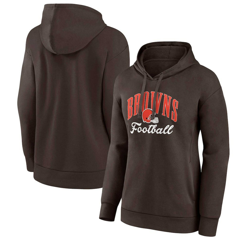 Fanatics Cleveland Browns Women's Victory Script Pullover Hoodie Brown