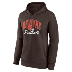 Fanatics Cleveland Browns Women's Victory Script Pullover Hoodie Brown