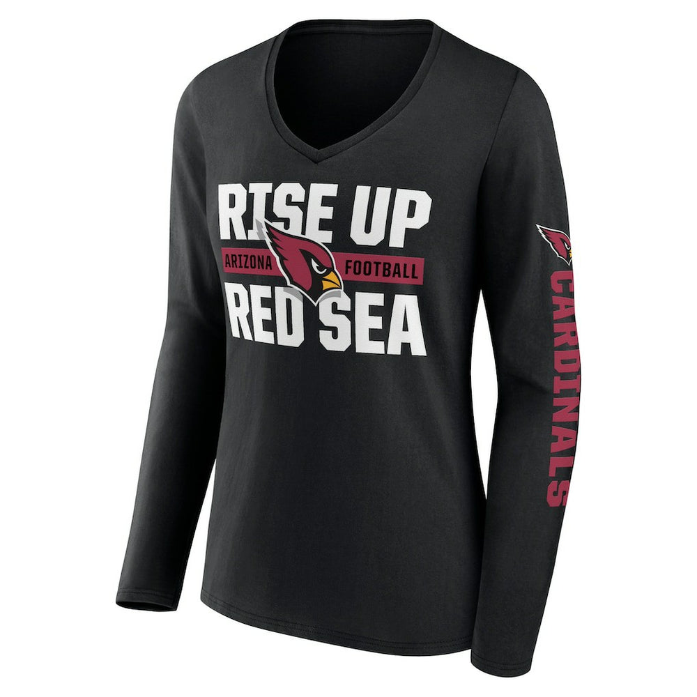 Fanatics Arizona Cardinals Hometown Sweep Long Sleeve V-Neck T-Shirt Black