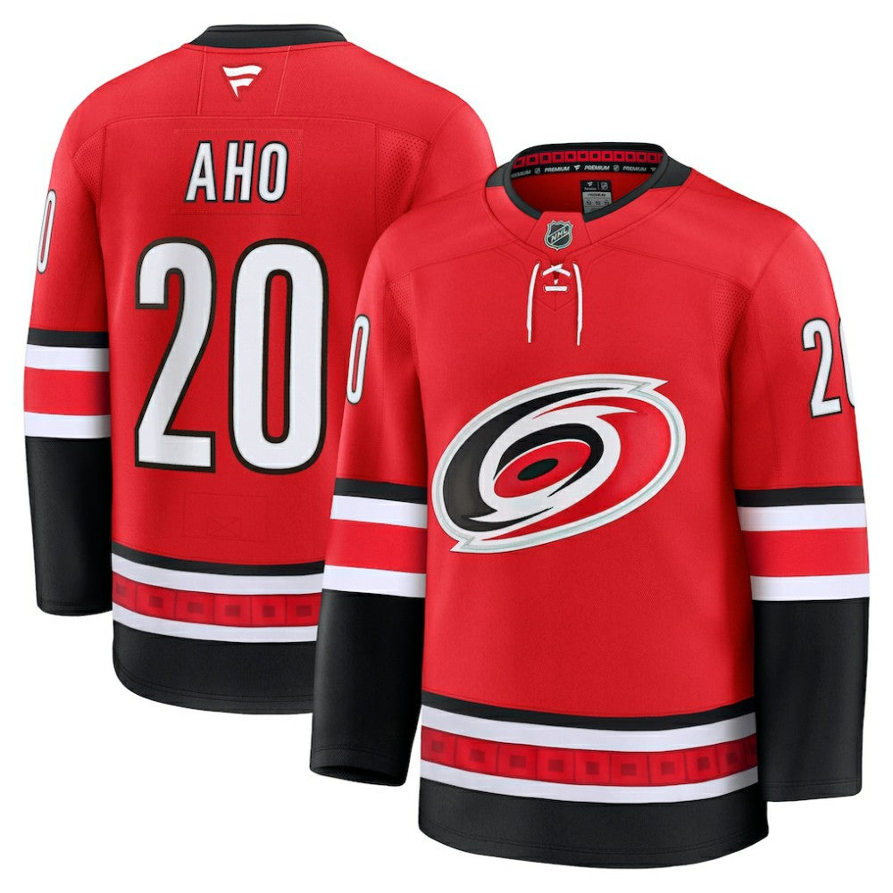 Sebastian Aho Carolina Hurricanes Fanatics Alternate Premium Jersey - Red - NHL 200899037