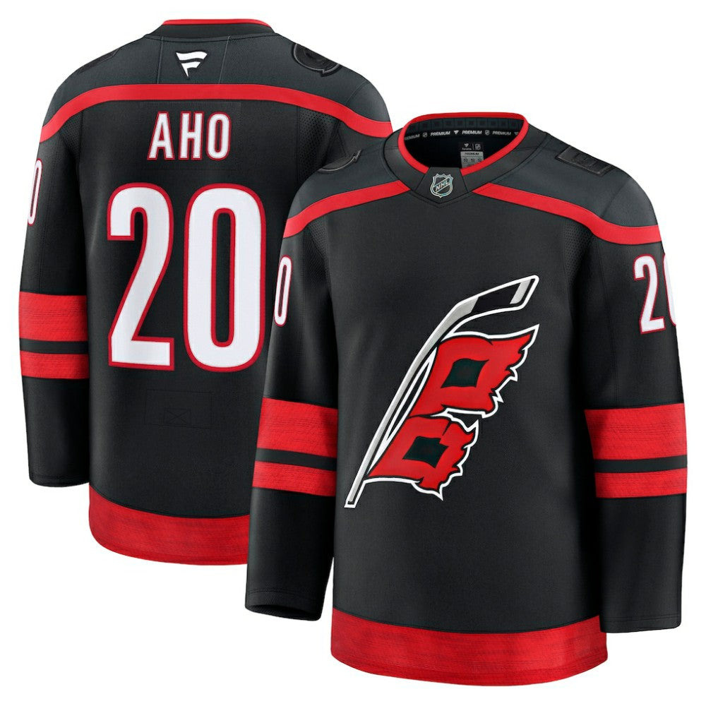 Sebastian Aho Carolina Hurricanes Fanatics Home Premium Jersey - Black - NHL 200899047