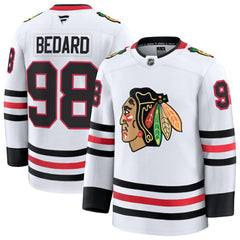 Connor Bedard Chicago Blackhawks Fanatics Away Premium Jersey - White - NHL 200899053
