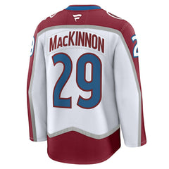Nathan MacKinnon Colorado Avalanche Fanatics Away Premium Jersey - White - NHL 200899093