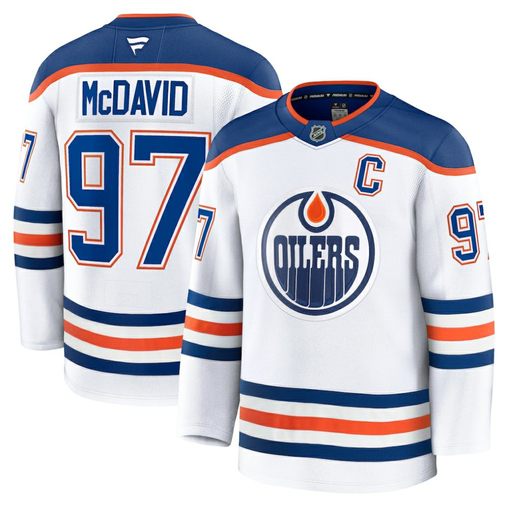 Connor McDavid Edmonton Oilers Fanatics Away Premium Jersey - White - NHL 200899105