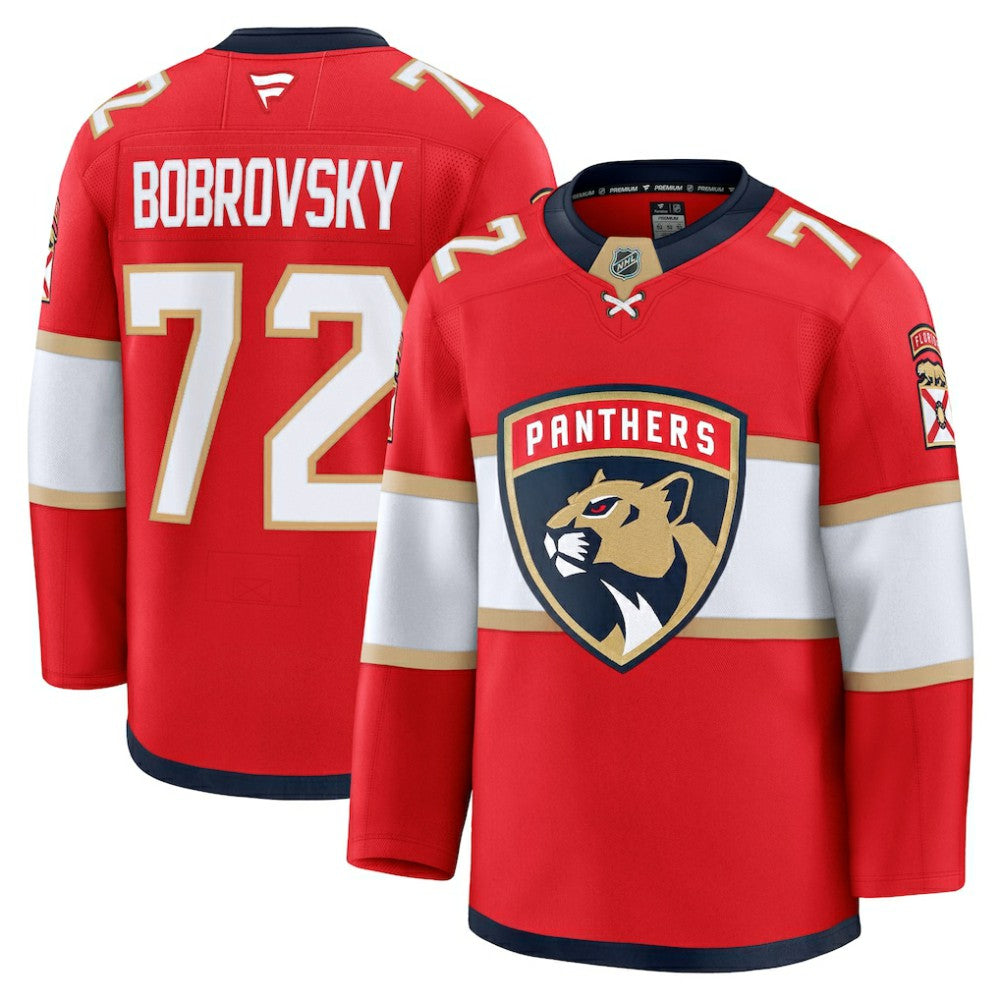 Sergei Bobrovsky Florida Panthers Fanatics Premium Jersey - Red - NHL 200899107