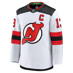Nico Hischier New Jersey Devils Fanatics Away Premium Jersey - White - NHL 200899116