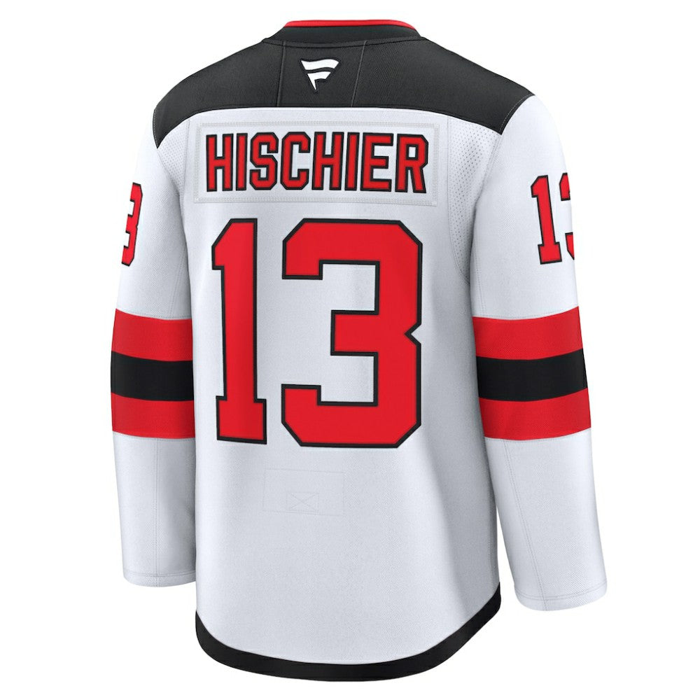 Nico Hischier New Jersey Devils Fanatics Away Premium Jersey - White - NHL 200899116